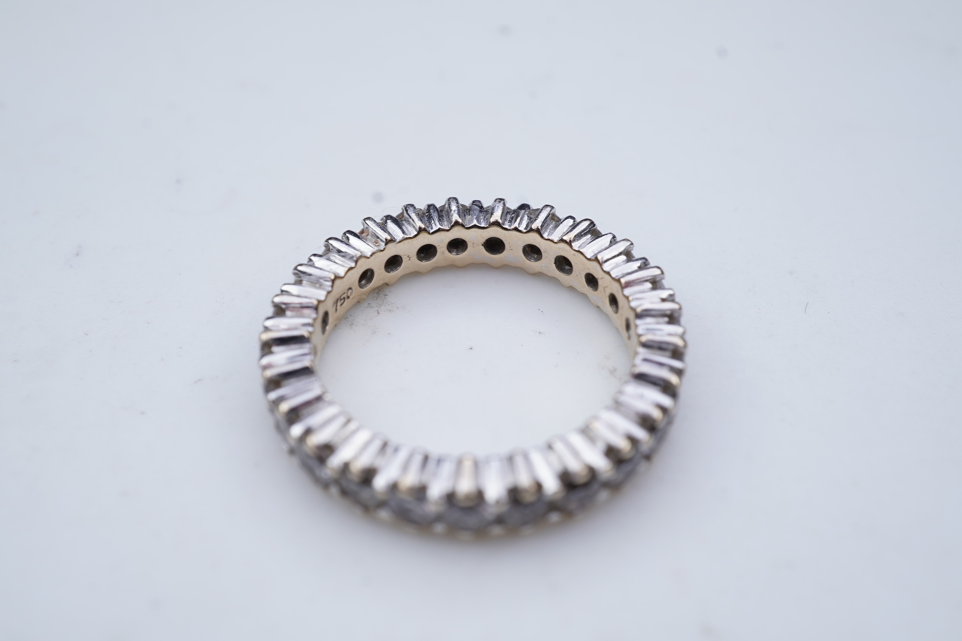 A diamond eternity ring